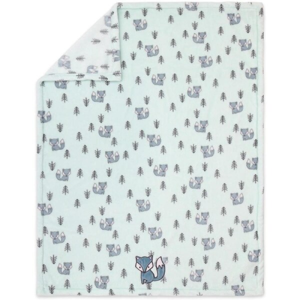 Little Haven Printed Fleece Applique Blanket - Fox