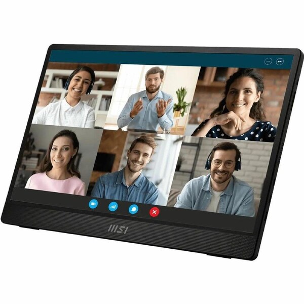 MSI PRO MP161 E2U 16" Class Full HD LED Monitor - 16:9 - Black, Metal Silver - 15.6" Viewable - In-plane Switching (IPS) Technology - LED Backlight -