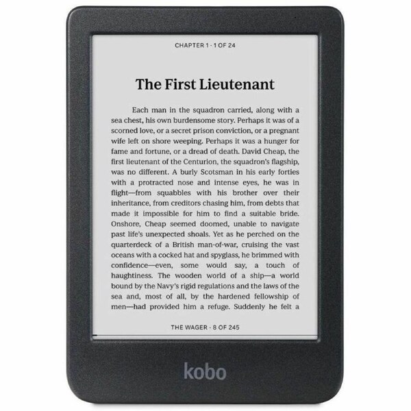 Kobo Clara BW Digital Text Reader - Black - 12000 Book(s) - 16 GB Flash - 6" Display - Touchscreen - 1448 x 1072 - Wireless LAN - Bluetooth