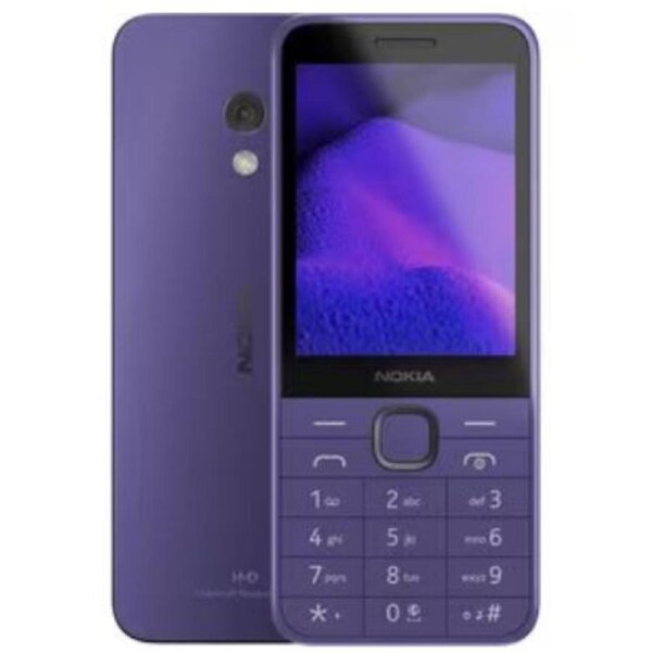 Nokia 235 4G (2024) 128 MB Feature Phone - 2.8" TFT LCD QVGA 240 x 320 - Cortex A71 GHz - 64 MB RAM - 4G - Purple - Bar - UNISOC T107 (22 nm) SoC - 2