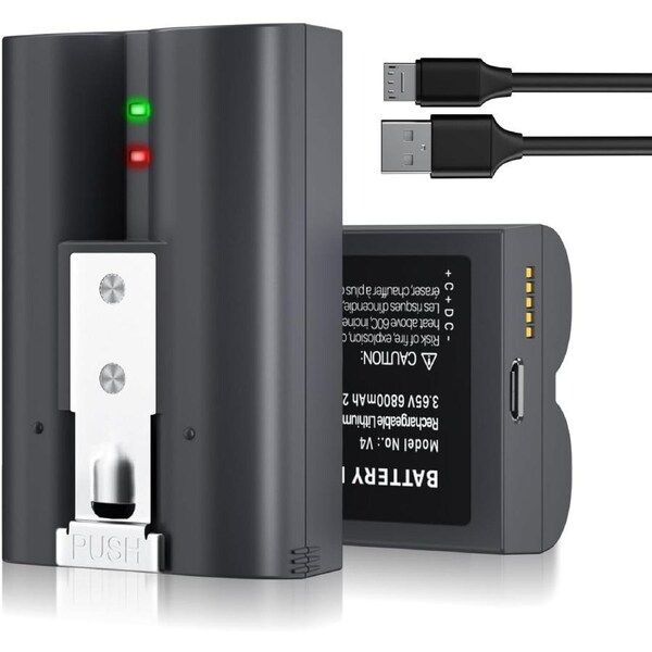 2-Pack Replacement Battery for Ring Video Doorbell, 6800mAh 3.65V Rechargeable Camera Battery Compatible with Ring Video Doorbell 2/3/3 Plus/4