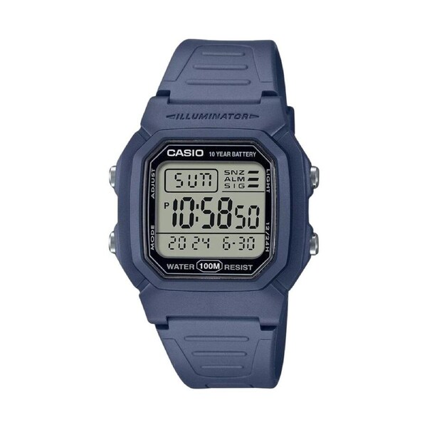 Casio General Digital Blue Resin Strap Men Watch W-800H-2AVDF
