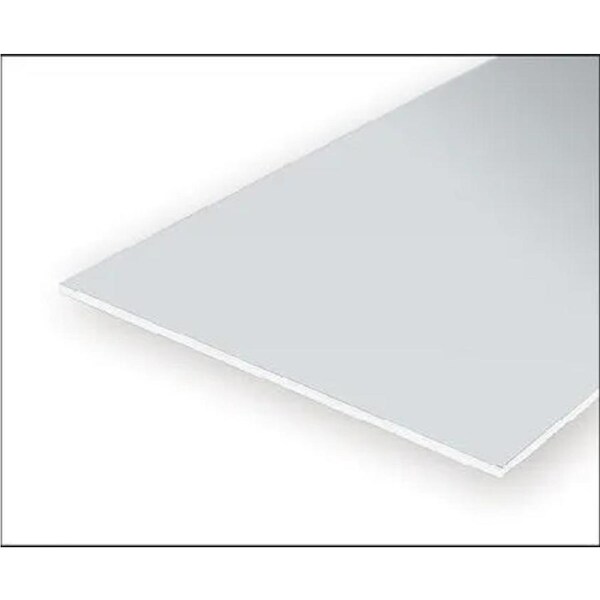 Evergreen White Polystyrene Sheet 0.010 x 12 x 24" / 0.25mm x 30cm x 61cm (Per Sheet)