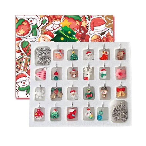 Catzon Advent Calendar Girls Christmas Gift 24 Days DIY Charm Bracelet Sets