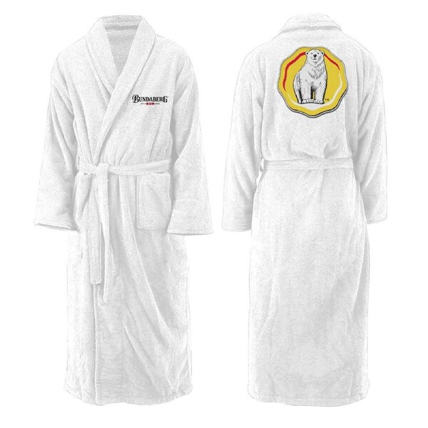 Bundaberg Rum Bundy Bear Embroidered Bath Robe Dressing Gown