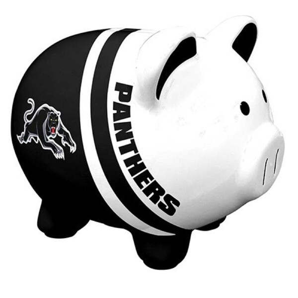 Penrith Panthers NRL Dolomite Piggy Bank Money Box with Coin Slot