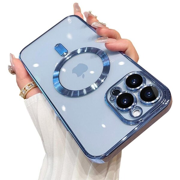 MEZON Luxury Blue Case for Apple iPhone 15 Pro (6.1") – MagSafe Compatible, Shock Proof, Premium Design (iPhone 15 Pro, Blue) – FREE EXPRESS