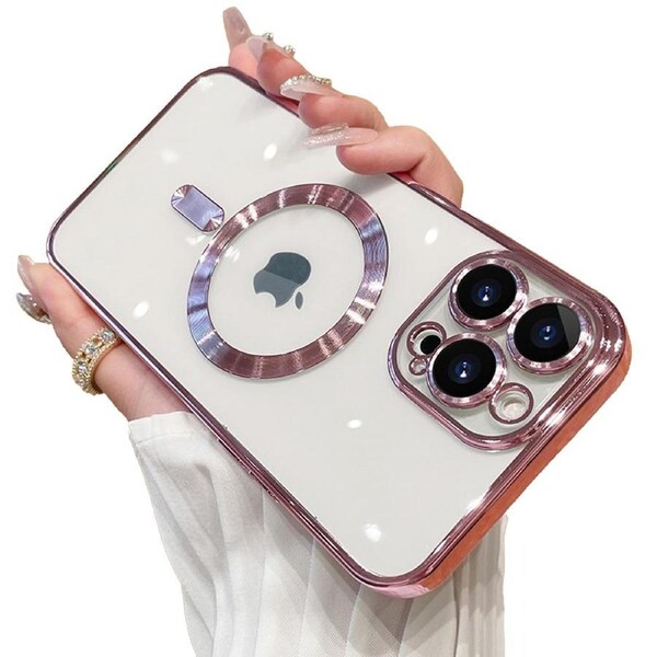 MEZON Luxury Pink Case for Apple iPhone 15 Pro (6.1") – MagSafe Compatible, Shock Proof, Premium Design (iPhone 15 Pro, Pink)