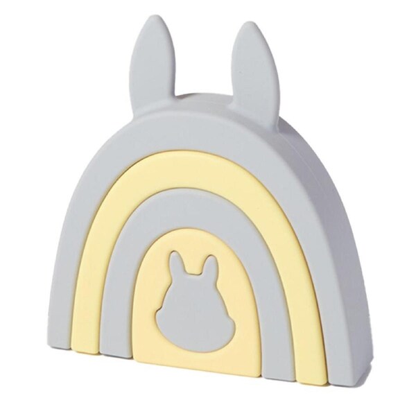 My Pure Bunny Stackables Silicone Baby/Toddler Stacking Toys Honeydew 0M+