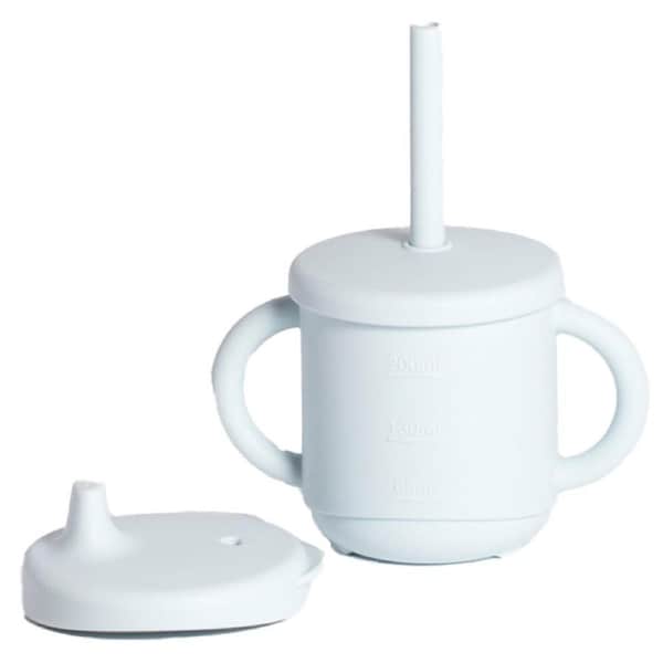 My Pure Silicone Baby/Toddler 3-in-1 Sippy Drinking Cup Set Baby Blue 6M+