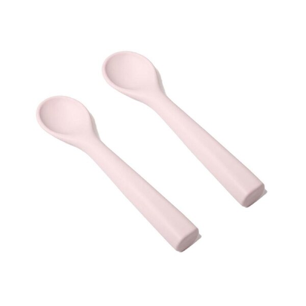 My Pure Silicone Baby/Toddlers Feeding Spoons Utensils Set - Blush 4M+