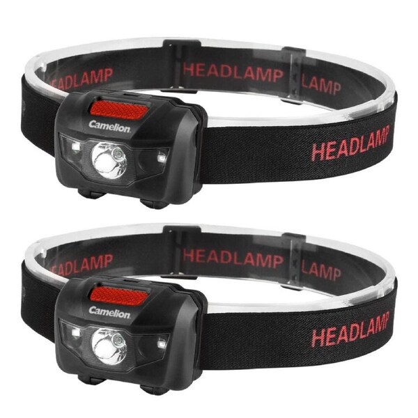 2x Camelion Bright Outdoor Head LED Lamp Torch Camping Night Light 2W 120LM