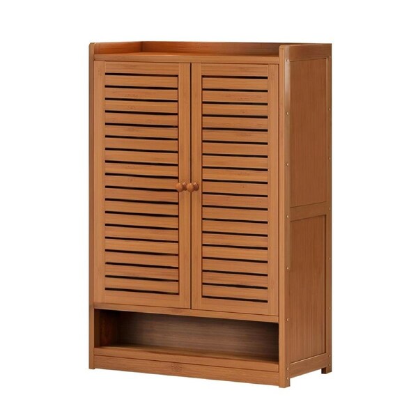 Lauft Shoes Cabinet Storage Rack Louvered Door 5 Tier Shelves Shoe Rack Organiser
