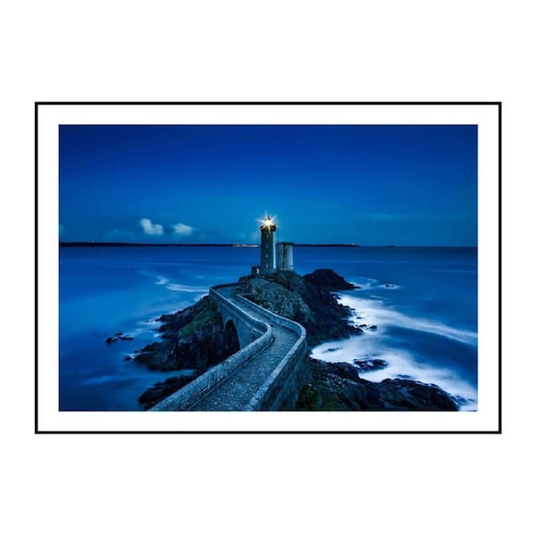 Lighthouse Framed Print Home/Room Decor Display Rectangle 40x60cm Glass/Plastic