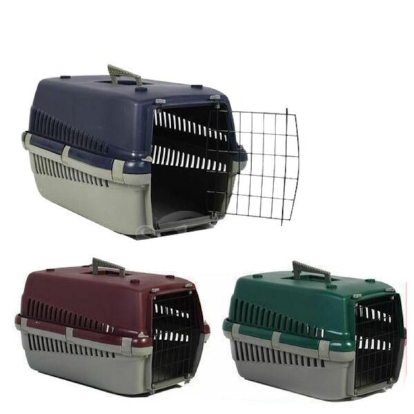 Portable Plastic Dog Cat Pet Pets Carrier for Travel L size