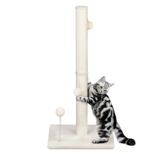 Advwin 83cm Cat Scratching Post Cat Tree Tower Sisal Rope Cat Scratcher Wood