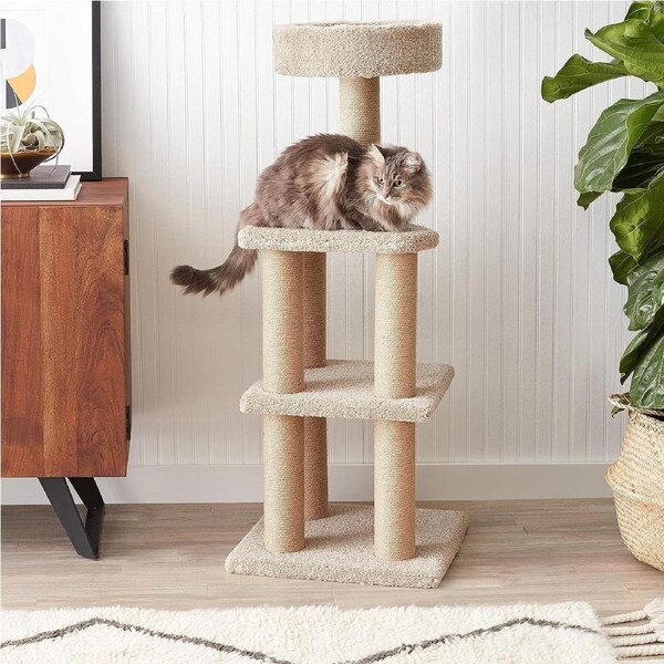 Advwin 101cm Cat Tree Scratching Post Cat Scratcher Tower Condo House
