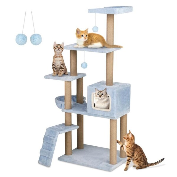 Advwin Cat Tree Tower Scratching Post Trees Scratcher Condo House 150cm