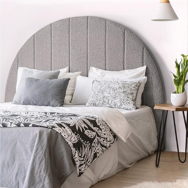 Furb Bed Head Headboard Double Size Beds Head Frame Base Upholstered Bedroom Furniture Grey