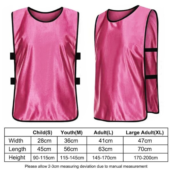 4 Pack Pinnies Scrimmage Vests Soccer Bibs Team Practice Jerseys Training Vest for Child S Size Pink