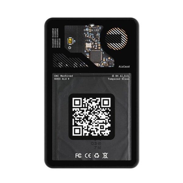 Rolling Square AirCard Card-sized Wallet Tracker - Black
