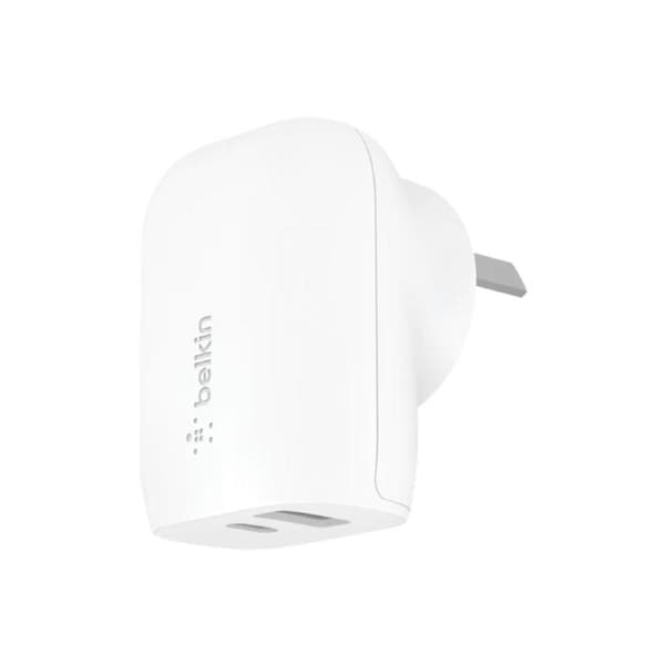 Belkin Dual PD Wall Charger with PPS 42W - iPhone-Andriod ( 1x USB-C 30W + 1x USB-A 12W)