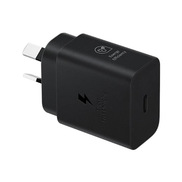 Samsung AC Charger 25W USB-C (2024 GAN Model) - Black (No Cable)
