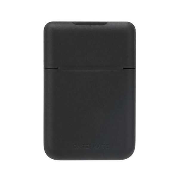 Case-Mate Magnetic Leather Flip Wallet Case - Black