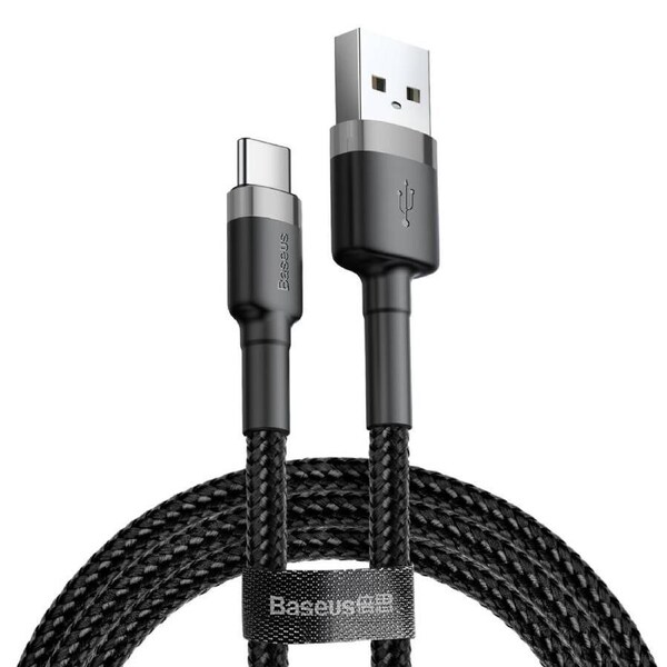 Baseus USB-A To USB-C Cafule Tough Cable 2meter - Gray