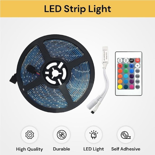 Remote Led Smd 300 LEDS RGB 5M 3528 SMD LED Strip + Remote+cont +connector | Woolworths