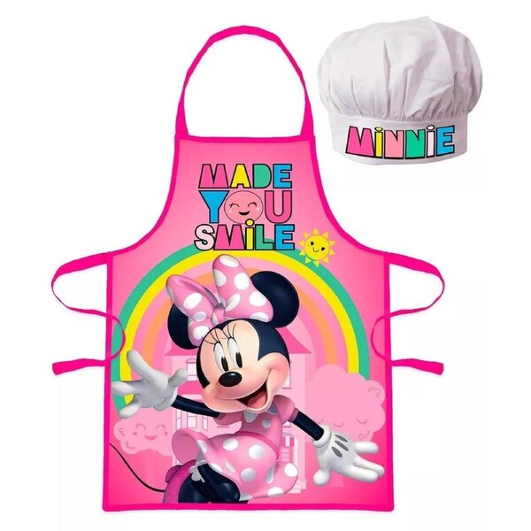Disney Minnie Mouse Smile Kids Apron and Chef Hat