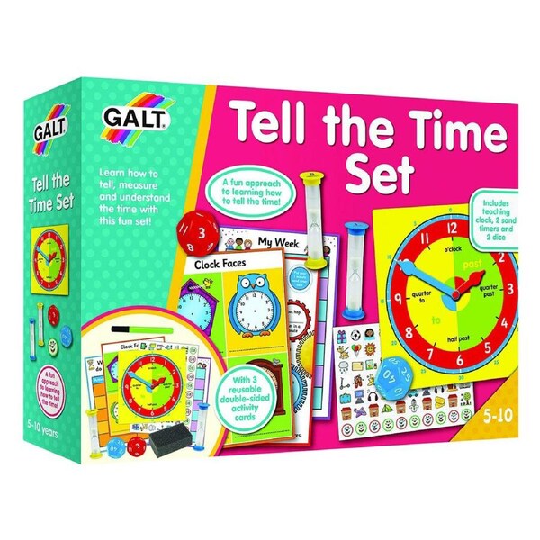 Galt Tell The Time Kids/Childrens Early Learning Activity Kit Toy 5y+