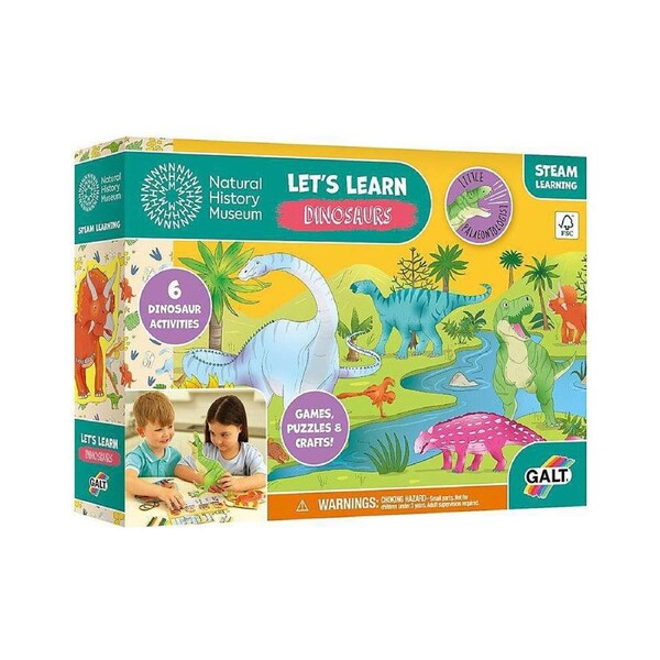 Galt Let's Learn Dinosaurs Kids/Childrens Educational Activity Set 4y+