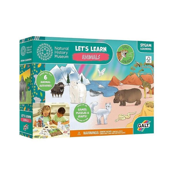 Galt Let's Learn Animals Kids/Childrens Educational/Learning Activity Set 4y+