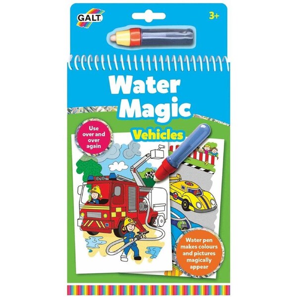 Galt Water Magic Vehicles Kids/Childrens Colourful Art/Crafting Book 3y+