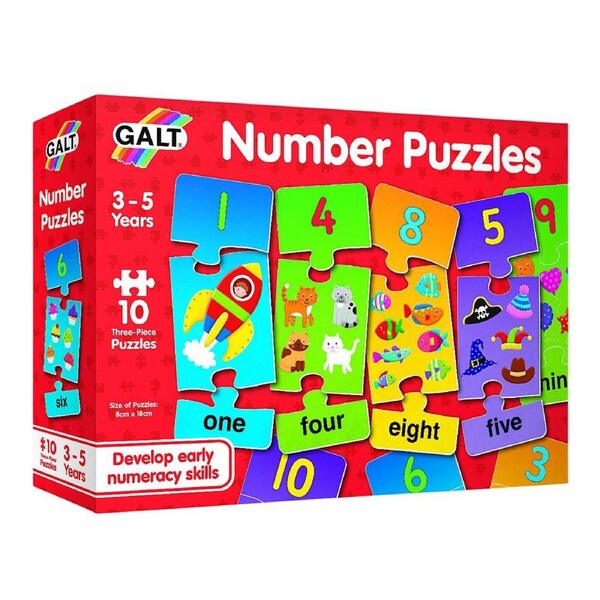 Galt Number Kids/Childrens Educational/Learning Fun Jigsaw Puzzles 3y+