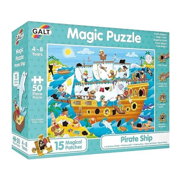50pc Galt Pirate Ship Kids/Childrens Magic Educational Jigsaw Puzzle 4y+