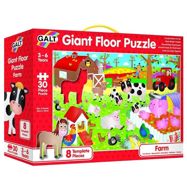 30pc Galt Farm Kids/Childrens Giant Floor Educational/Learning Jigsaw Puzzle 3y+