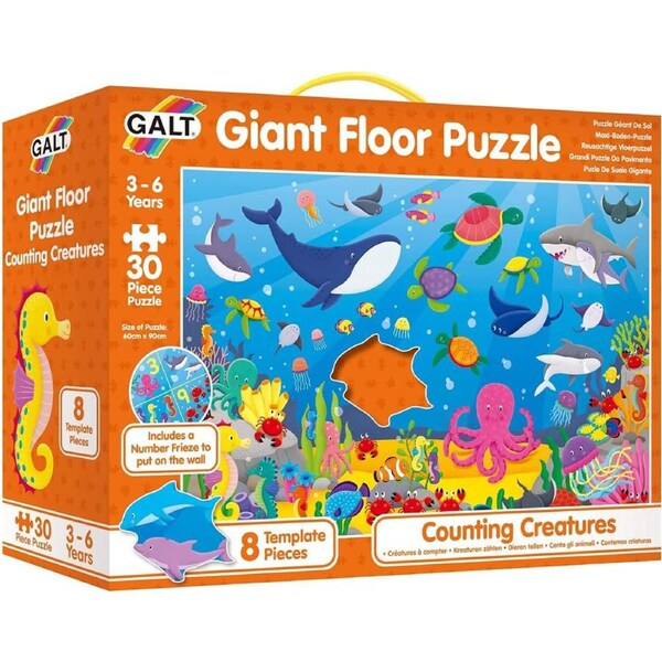 30pc Galt Counting Creatures Kids/Childrens Giant Floor Jigsaw Puzzle 3y+