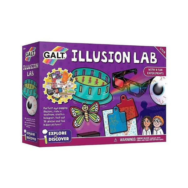 Galt Illusion Lab Kids/Childrens STEM Science/Discovery Activity Kit Playset 6y+
