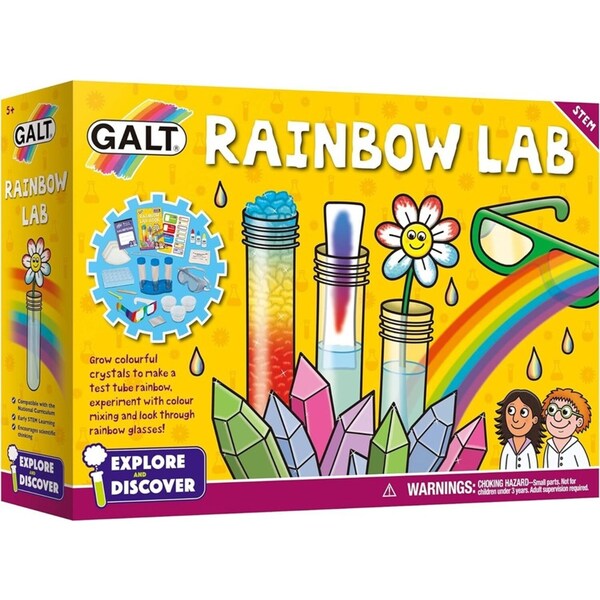 Galt Rainbow Lab Kids/Childrens STEM Science/Discovery Activity Kit Playset 5y+