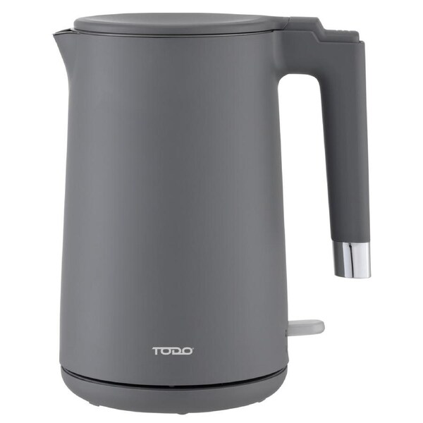 TODO 1.7L Electric Cordless Kettle Stainless Steel SUS304 Inner Jug - Grey