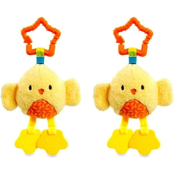 2x ELC Blossom Farm Tweet Chick Plush Sensory Baby Toy 0m+