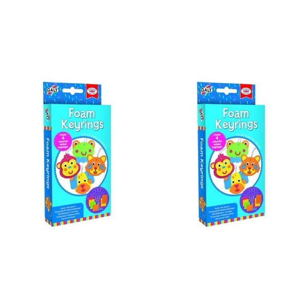 2x Galt Mini Makes Foam Keyrings Kids/Childrens Interactive Activity Kit Toy 5y+