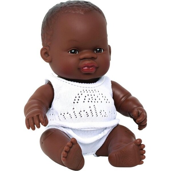 Miniland Baby Doll African Girl 21cm Lifelike Kids Fun Pretend Play Toy 10m+