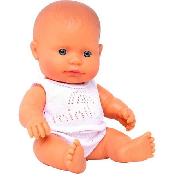Miniland Baby Doll Caucasian Girl 21cm Lifelike Kids Fun Pretend Play Toy 10m+