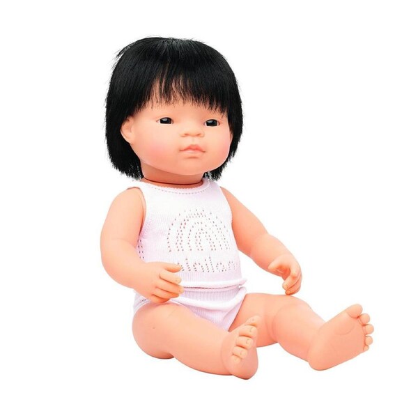 Miniland Baby Doll Asian Boy 38cm Lifelike/Realistic Kids Pretend Play Toy 10m+