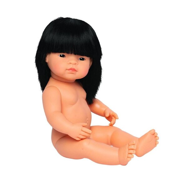 Miniland Baby Doll Asian Girl 38cm Lifelike/Realistic Kids Pretend Play Toy 10m+