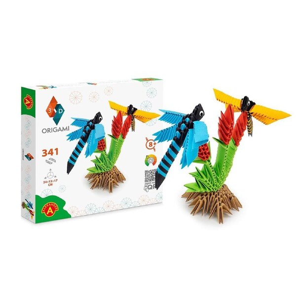 341pc Origami 3D Paperfolding Dragonflies Paper Sculpture Kids Craft Toy Kit 8+