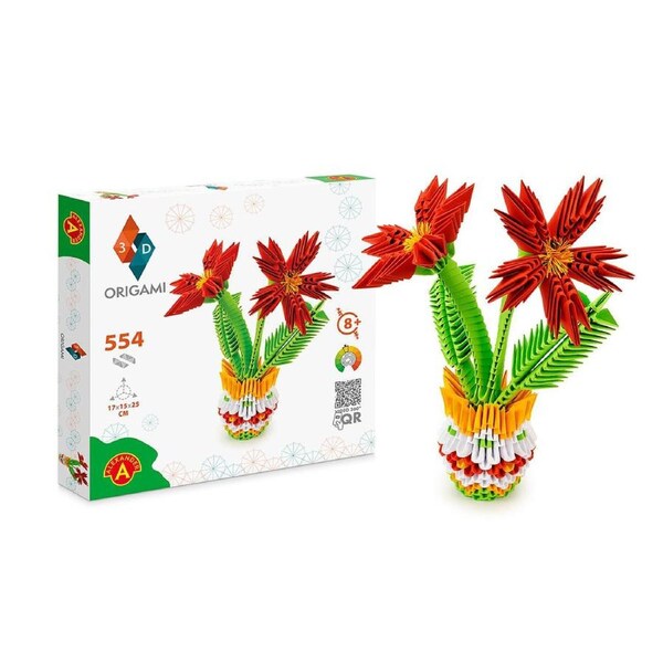 554pc Origami 3D Paperfolding Flowerpot Paper Sculpture Kids Craft Toy Kit 8+